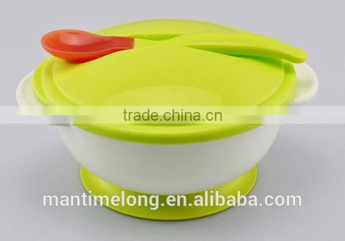 baby suction bowl with temperature sensing spoon