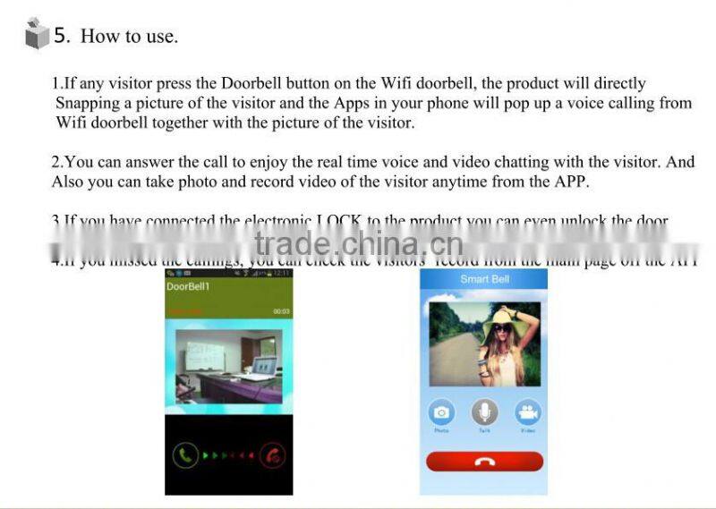 Full Duplex Audio Video Door Phone Door Bell Monitoring Outdoor Bell Wireless Smart IP doorbell