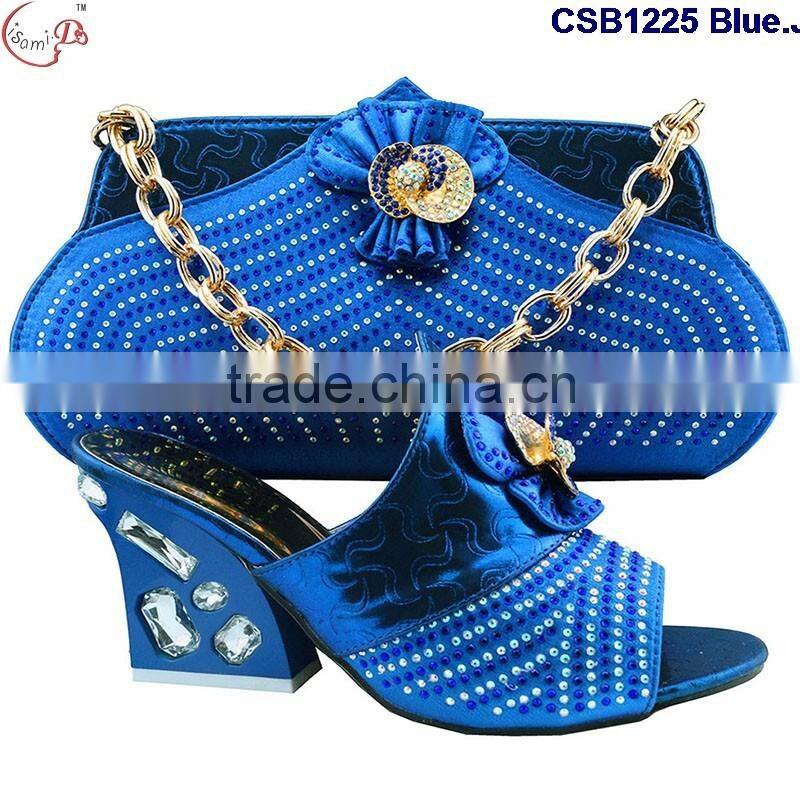 CSB1225 Chowleedee fasion latest fashion woman italy style high heel sandal shoes with matching bag