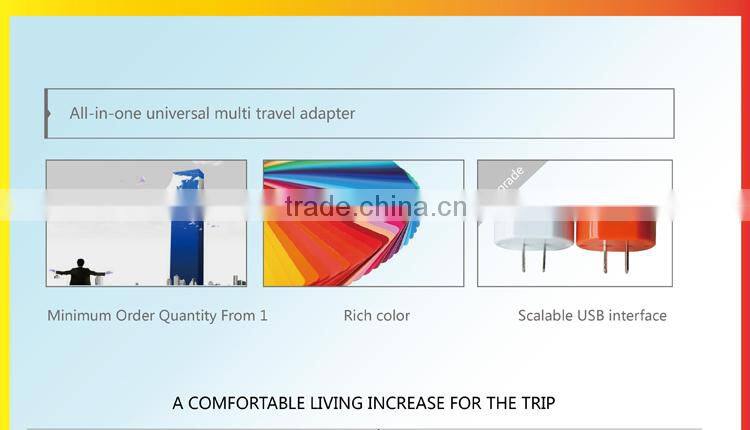 Colorful Smart Good Quality Universal Travel USB Adaptor
