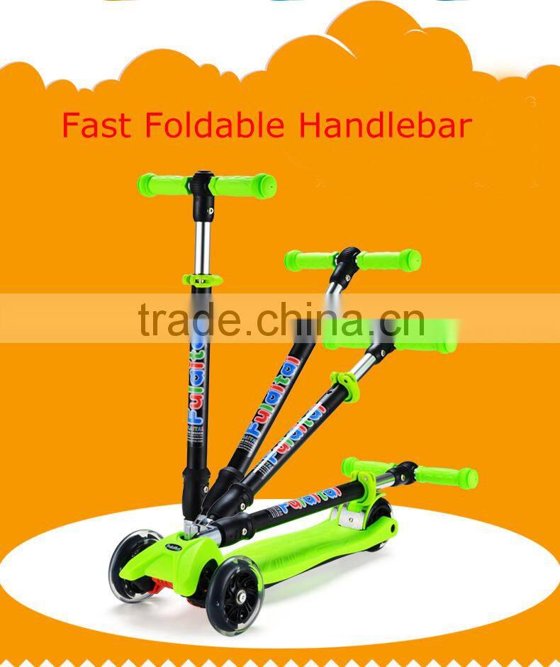 New attractive maxi folding scooter with non-welding T-bar for children