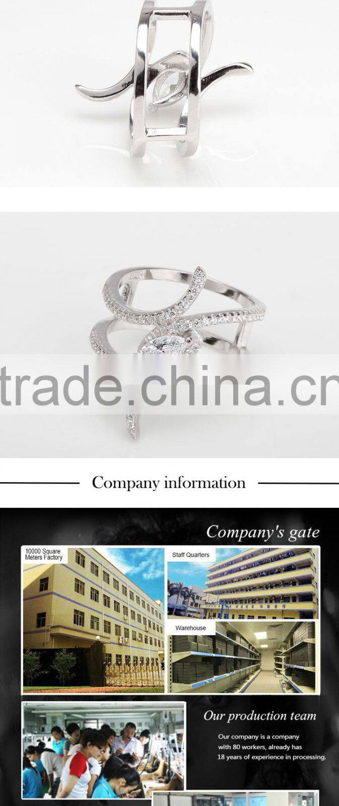 wholesale micro pave CZ ring 925 sterling silver ring designs for girl