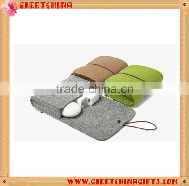 Fashion felt handbag document bag wool felted cosmetic bags