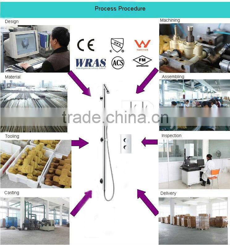 Bathroom Shower Water Mixer with Vernet Thermostatic Cartridge