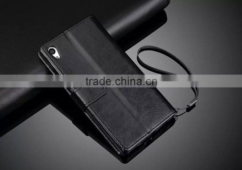 Fine Grain Leather Sheep Case For Sony Z5 Plus/Beautiful leather Design case For Sony Z5 Plus