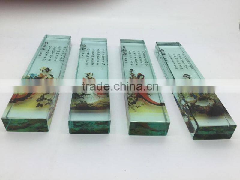2015 New Design Paperweights, High Quality Customized Glass Crystal Paperweight