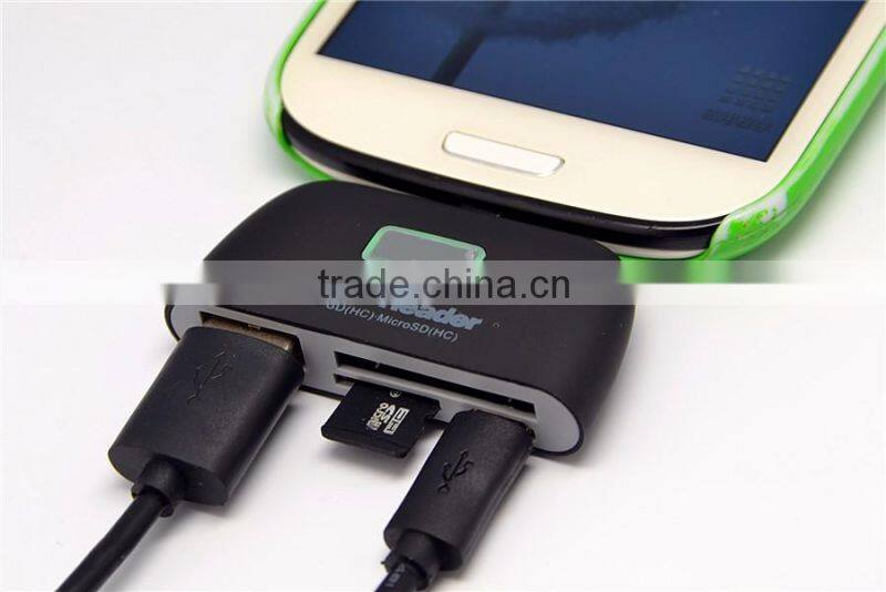 4 in 1 OTG Adapter Micro USB Card Reader SD HC TF