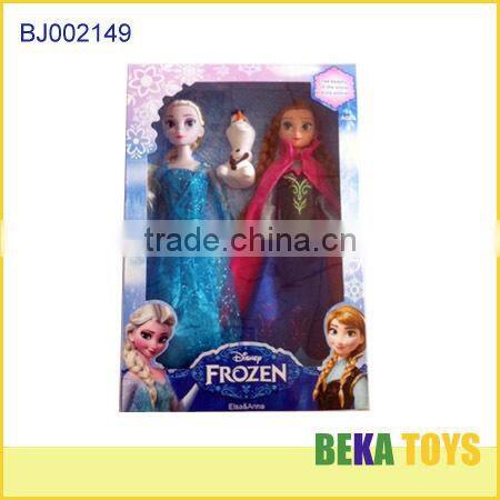 Hot selling doll disny frozen doll princess elsa and anna play set