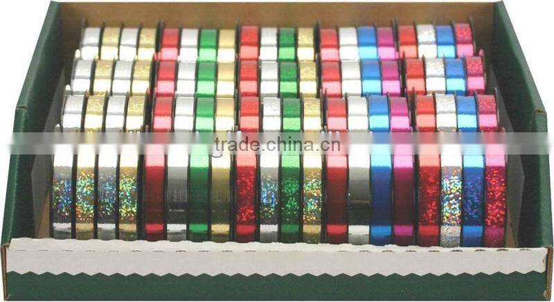 HOT SALE 5mm Shiny Metallic Polyethylene Christmas Gift Wrapping Curly Ribbon