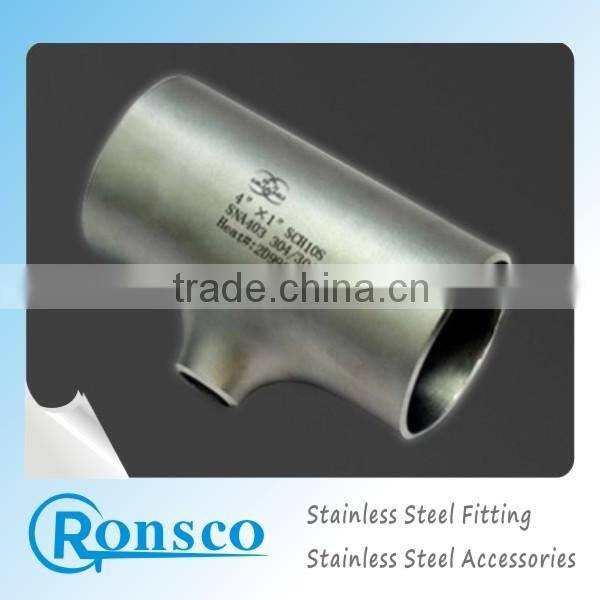 304 t shaped stainless steel decorative pipe fitting