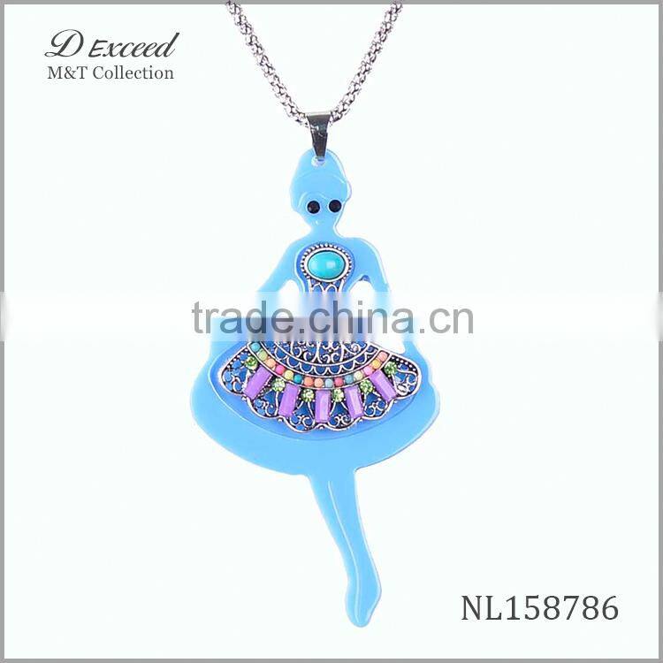 new design factory doll girls necklace beautiful girl necklace NL158784-91