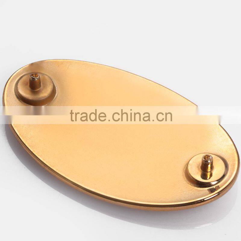 Small metal logo name plate handbag metal logo