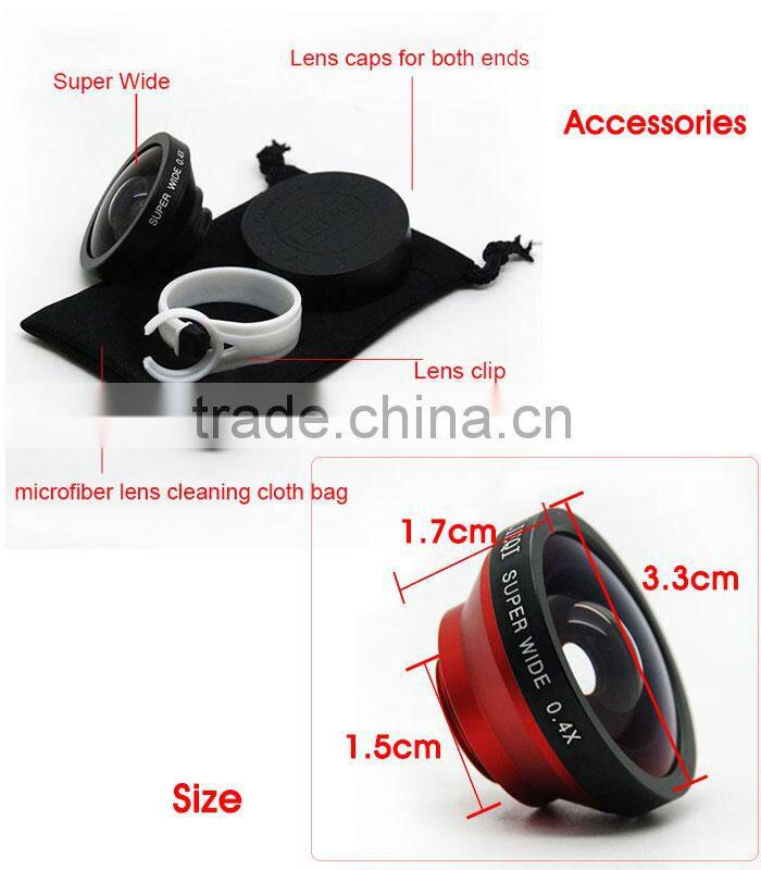 0.4X super wide angle lens camera lens for all smartphone