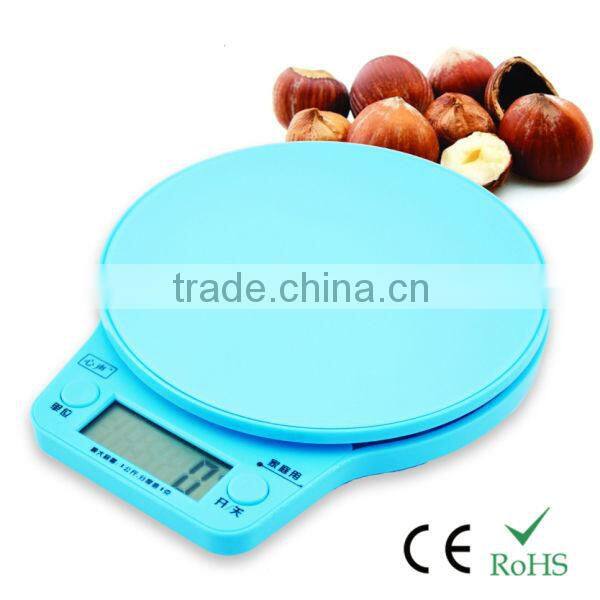 5kg Digital Food Kitchen weighing scale for kitchen,household with plastic-design