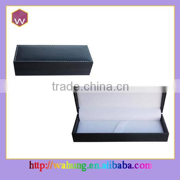 New Fashion Design Leather Pen Box Blue/ Portable Writing Pen Case Crafts