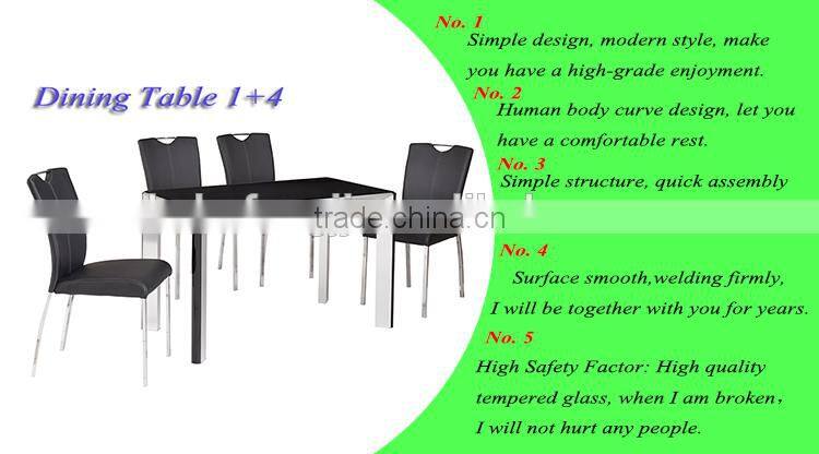square glass dining table/glass dining table set for living room