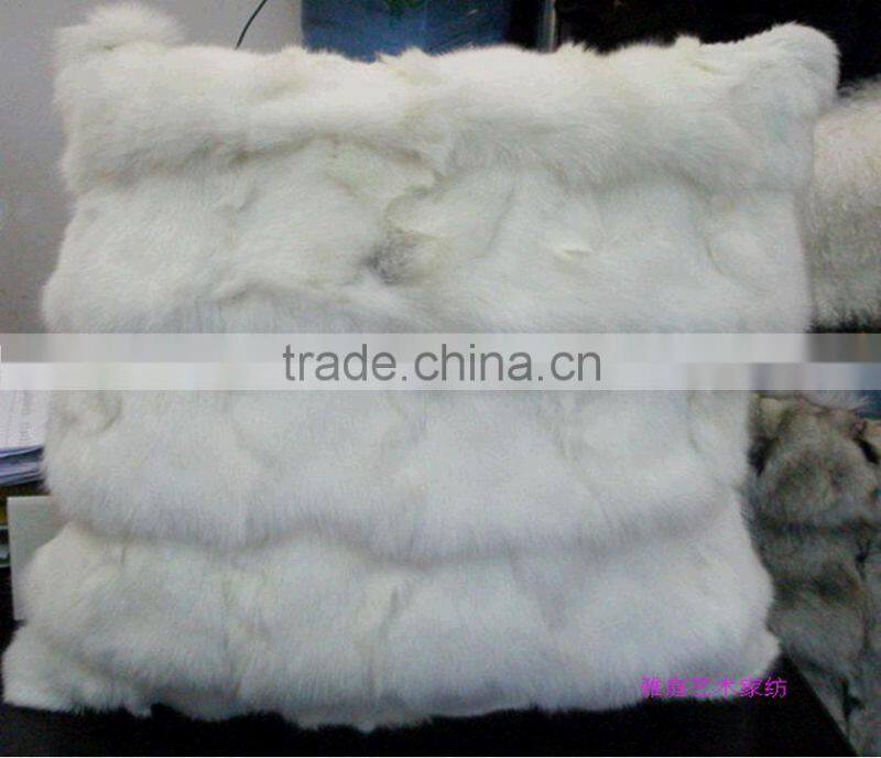 Fantastic Design Customized Silver Fox Fur Pillow Case Fancy Fox Head Fur Pillows/2016 Fashion Luxurious Real Fox Fur
