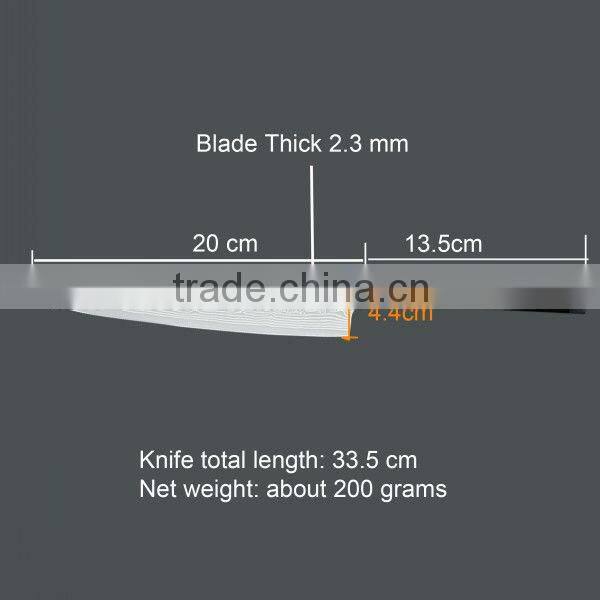 Good grade 67layers VG-10 cooking knife damascus blade