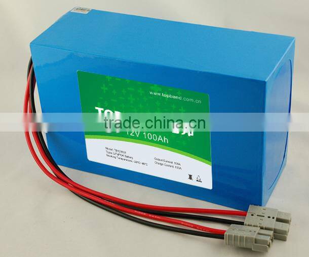 TB12100F-M110A LiFePO4 battery 12V 100Ah electric sweeper/cleaner battery with 100A BMS