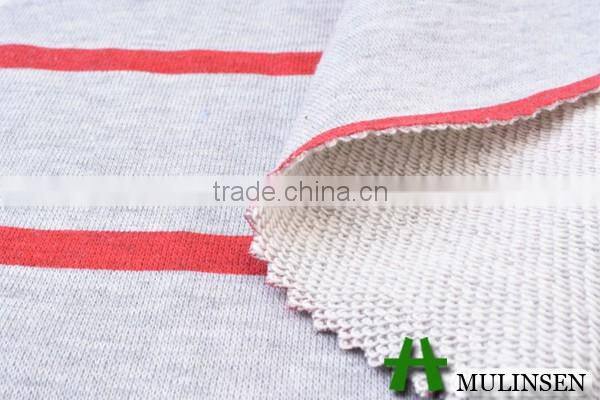 Shaoxing knit Heather Grey ground t/c polyester cotton french terry fabric composition