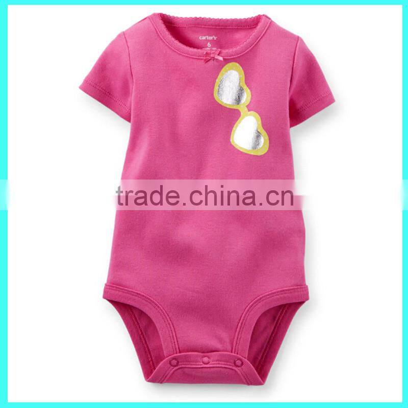 China Comfortable wholesale New born cheaper 100% cotton organic baby romper