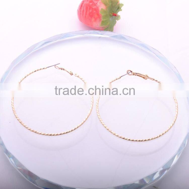 <<<2016 Gold Plated Women European style circle earring fashion hoop earrings/