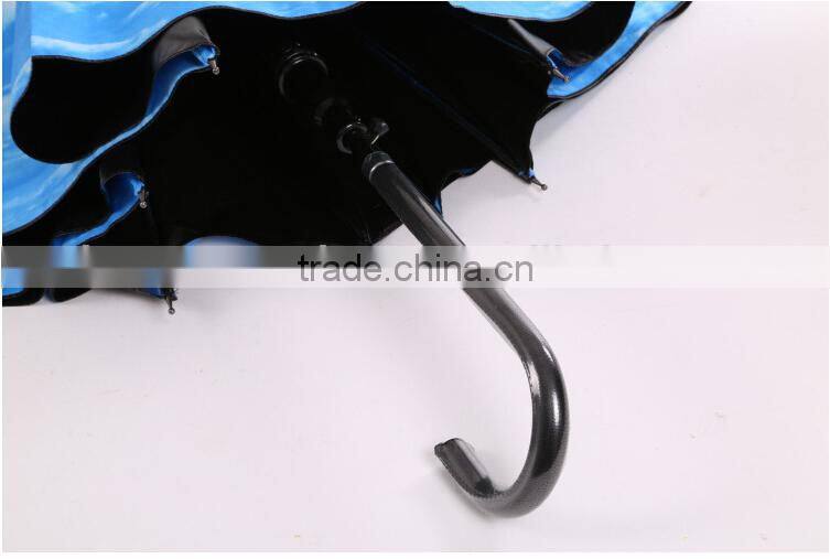 parasol heater The blue sky white cloud umbrella sraight umbrella