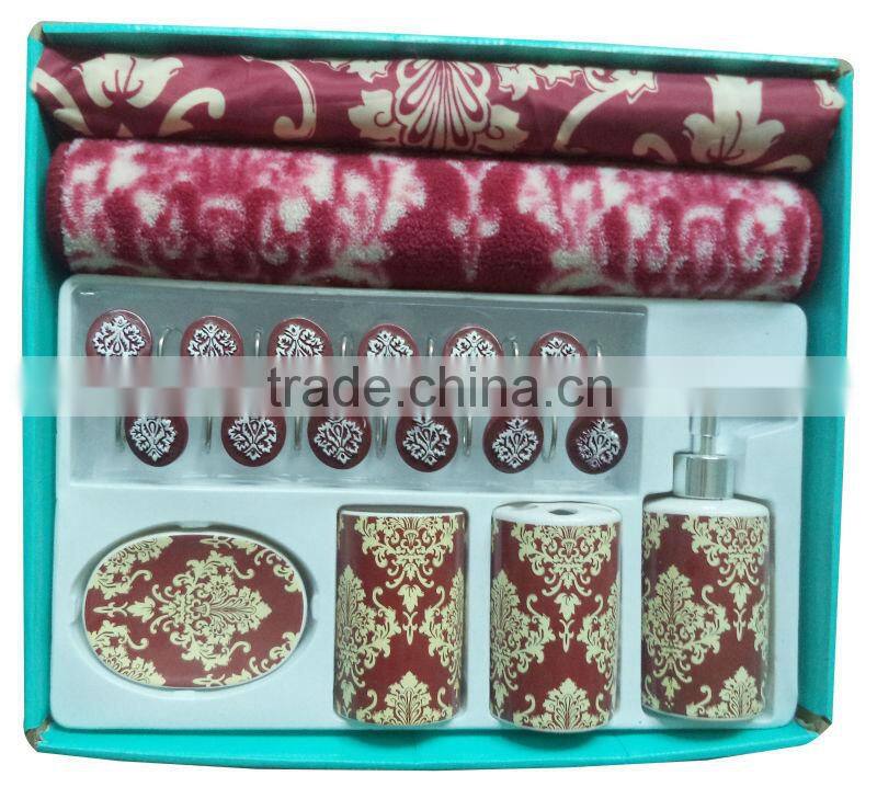Luxury Furnishings 4pcs grey ceramic bath gift set