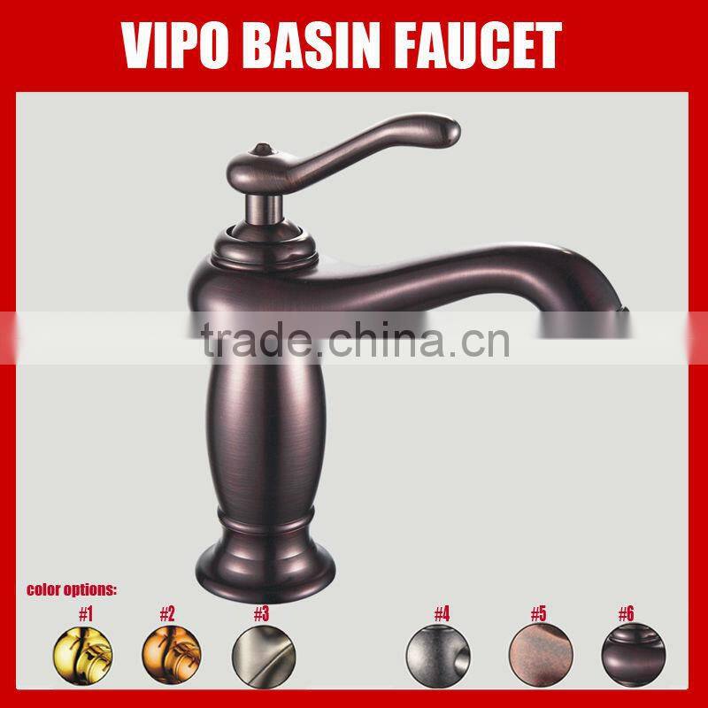 Vintage Bathroom Vessel Sink Faucet Oil Rubbed Bronze Single Handle Single Hole Lavatory Basin Faucets Mixer Valve Control with