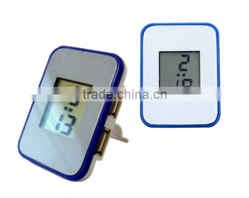 USB HUB with clock and light