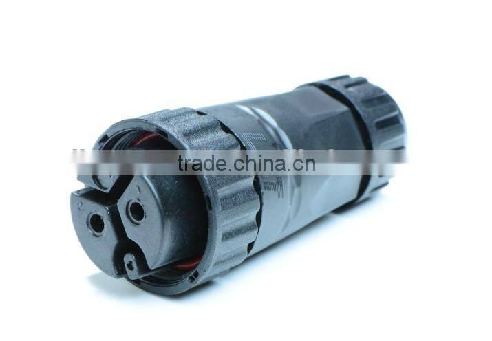 M22 3 pole solderless cord to cord straight waterproof connector