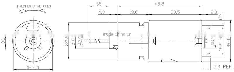 Low price top sell 12v flat dc motor