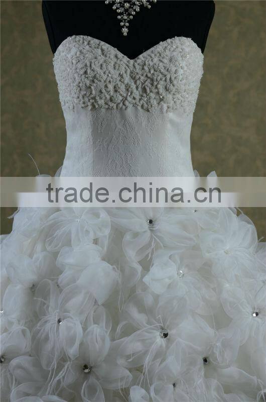 dream wedding dresses with appliqued beaded short dresses with long organza trail