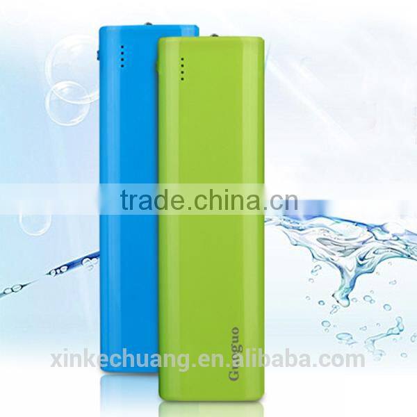 Guoguo LED light 2A output colorful Dual usb portable power bank 14000mah for lenovo p780