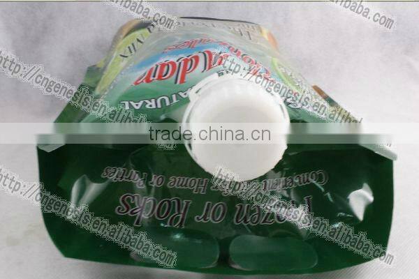 refillable plastic water bag with spouted drink water bag
