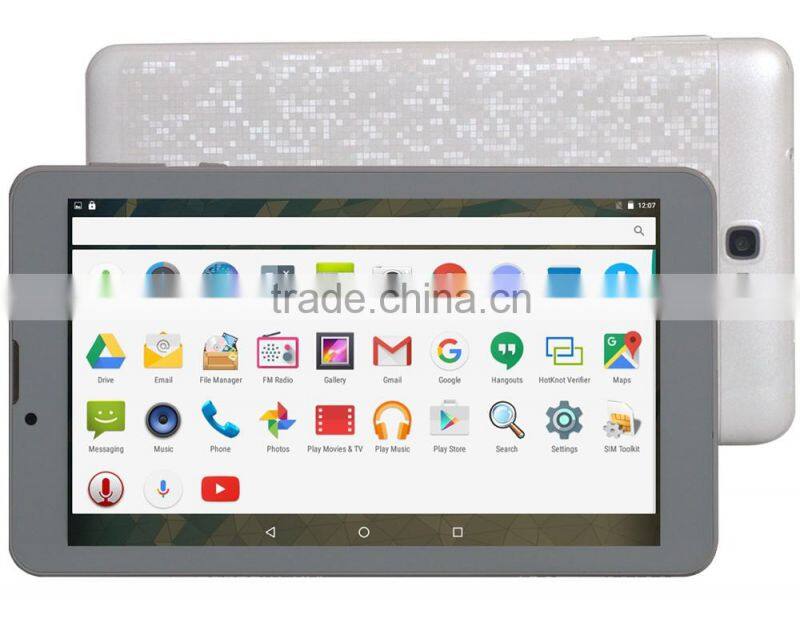7" 3G Phone Calling Tablet PC Android 6.0 MTK8321 QuadCore GPS BT FM 1/8GB IPS 1026*600 Screen Dual 2MP Camera Tablet PC Android