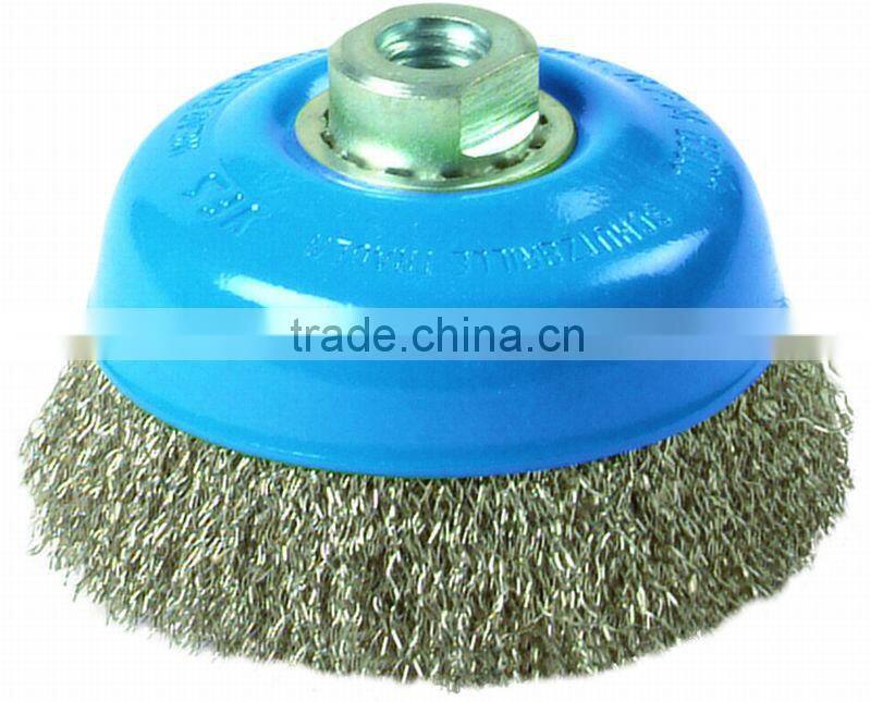 Wire Brush Crimped Cup Stainless 65 mm - industrial brush