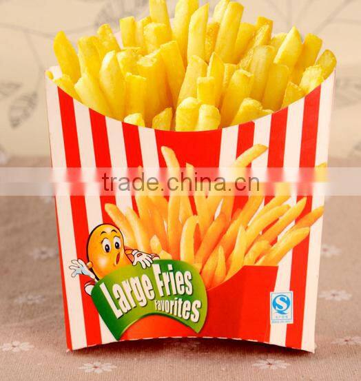 red Custom Printed Paper Fish and fried Chips paper Box