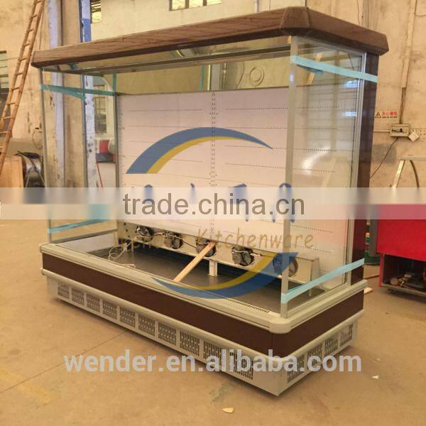2 meter hot sales vertical supermarket commercial open fridge