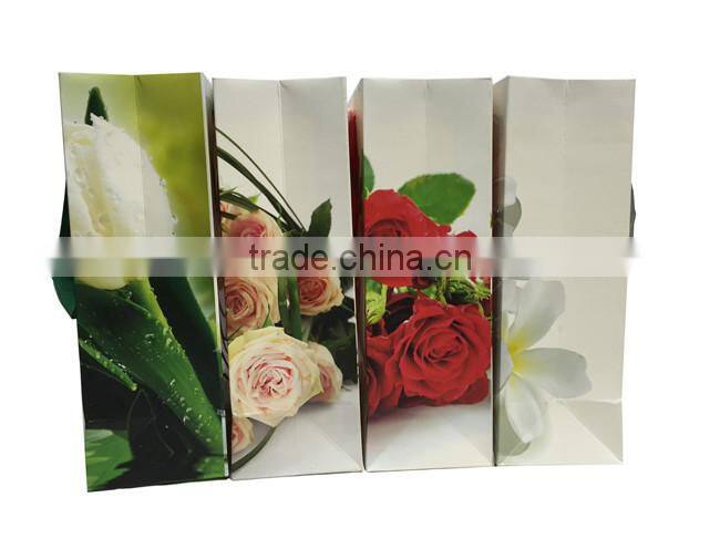Unique Beautiful Flowers Design Cheap Paper Gift Bag