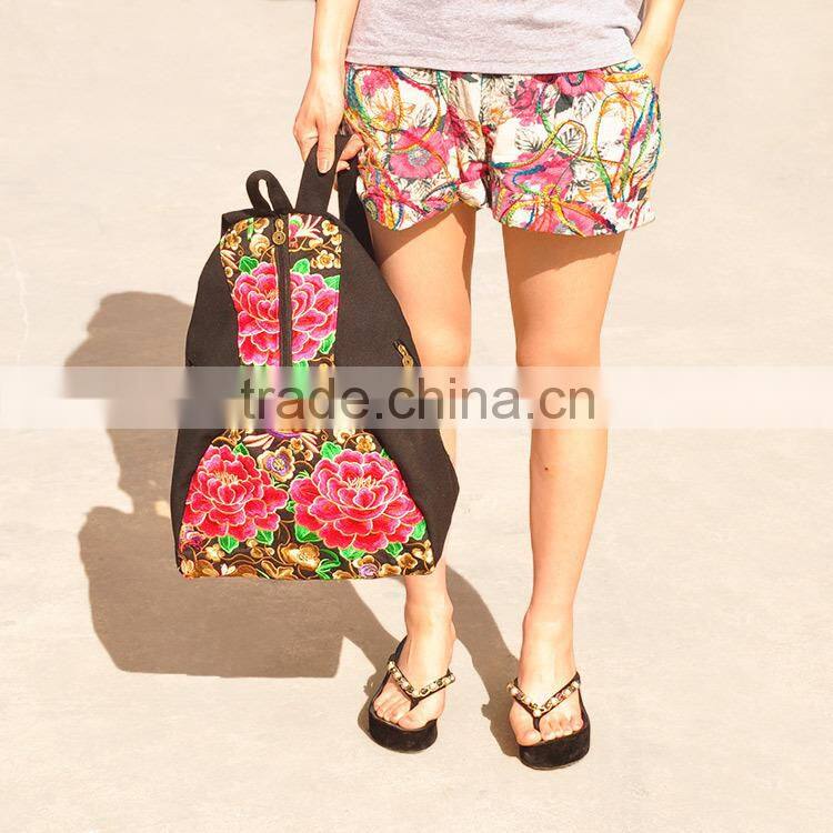 Handmade woman fashion backpack teenage backpack