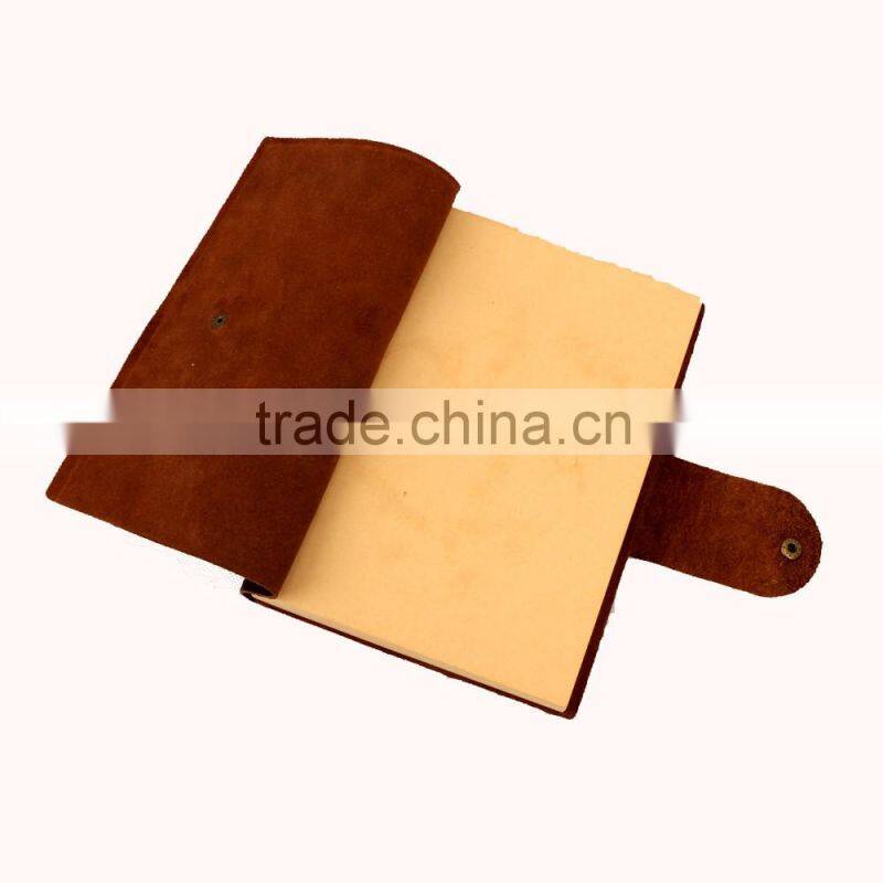 Plaro style high quality business gifts cow logo leather notebook