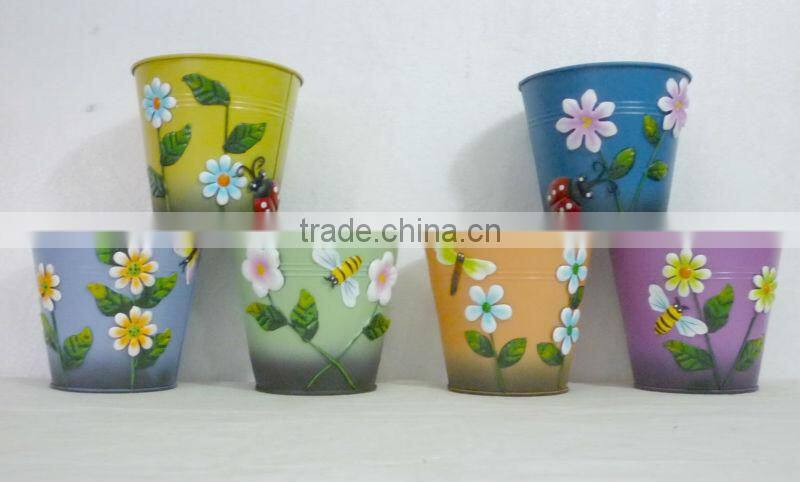 Christmas Metal Flower Pots