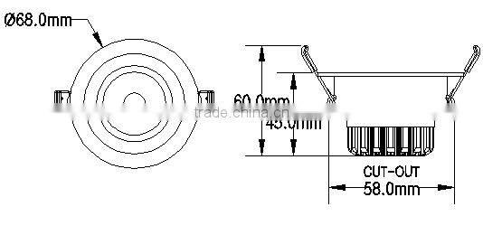 Factory price modern ceiling light 3w 5w 7w 12w 18w round led ceiling light