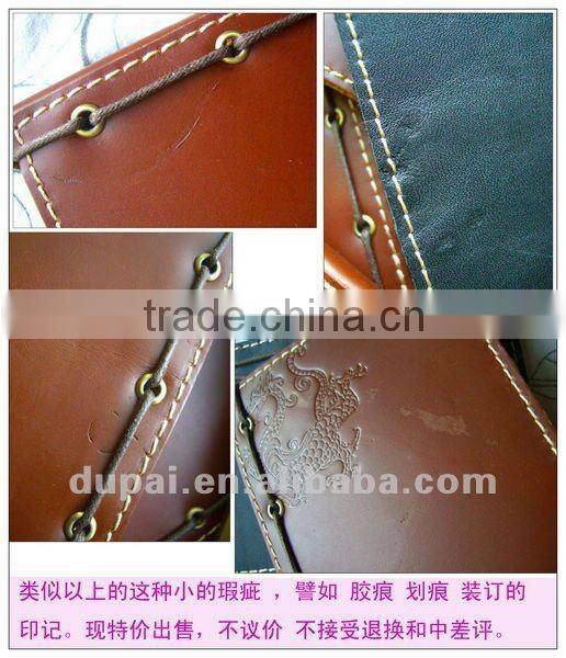 Genuine leather handmade mini agenda