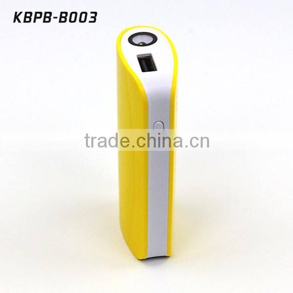 2016 Promotional LED torch light 5200mAh power bank for smartphone