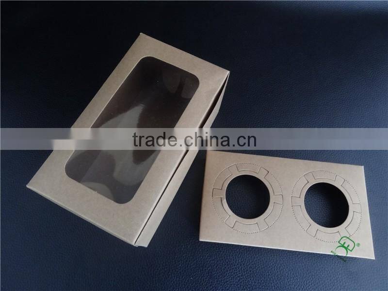 2016 2-pack food grade kraft paper cupcake box with window