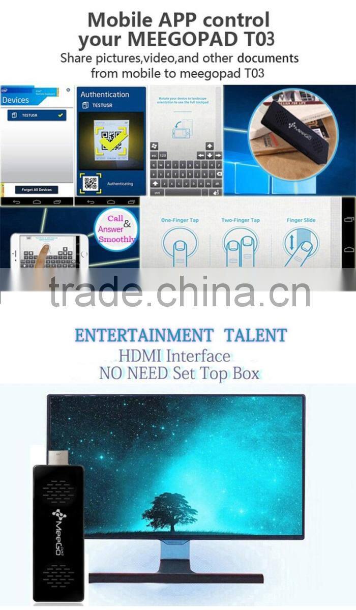 Meegopad T03 Quad Core Win+Android With Smart Quiet Fan Mini Pc 2Gb / 32Gb Intel Quad-Core Wifi Bluetooth Meegopad T03 Mini Pc