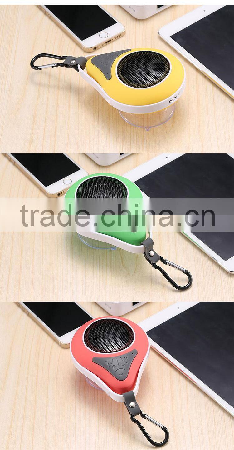 Portable waterproof mini keychain bluetooth speaker with voice function