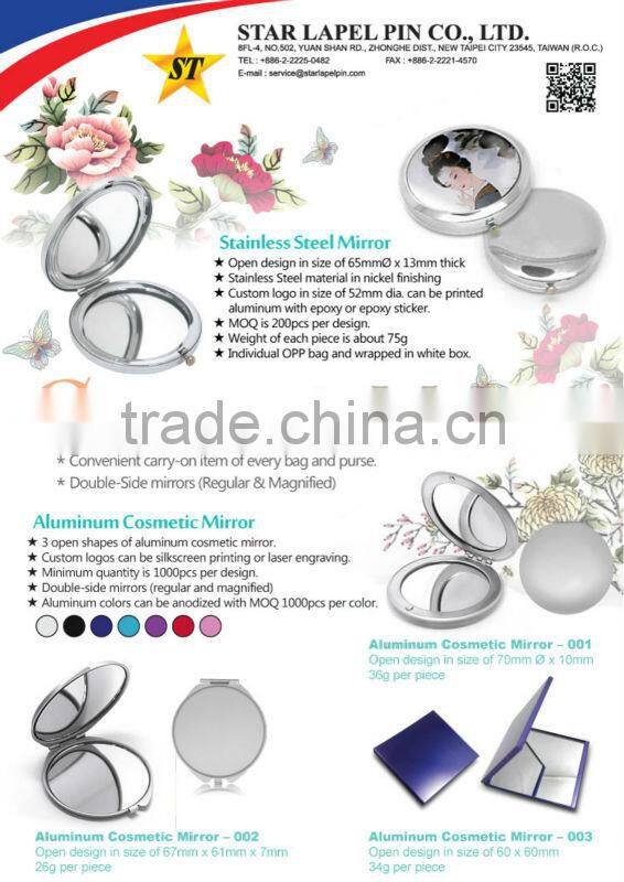 Customized Folding Portable Personal Beauty Cosmetic Mirror